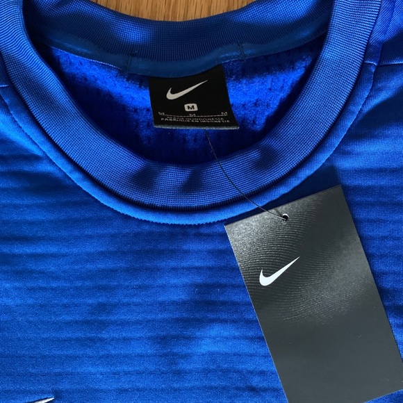 NEW Nike Men Therma Modern Long Sleeve Shirt Blue - Picture 5 of 7